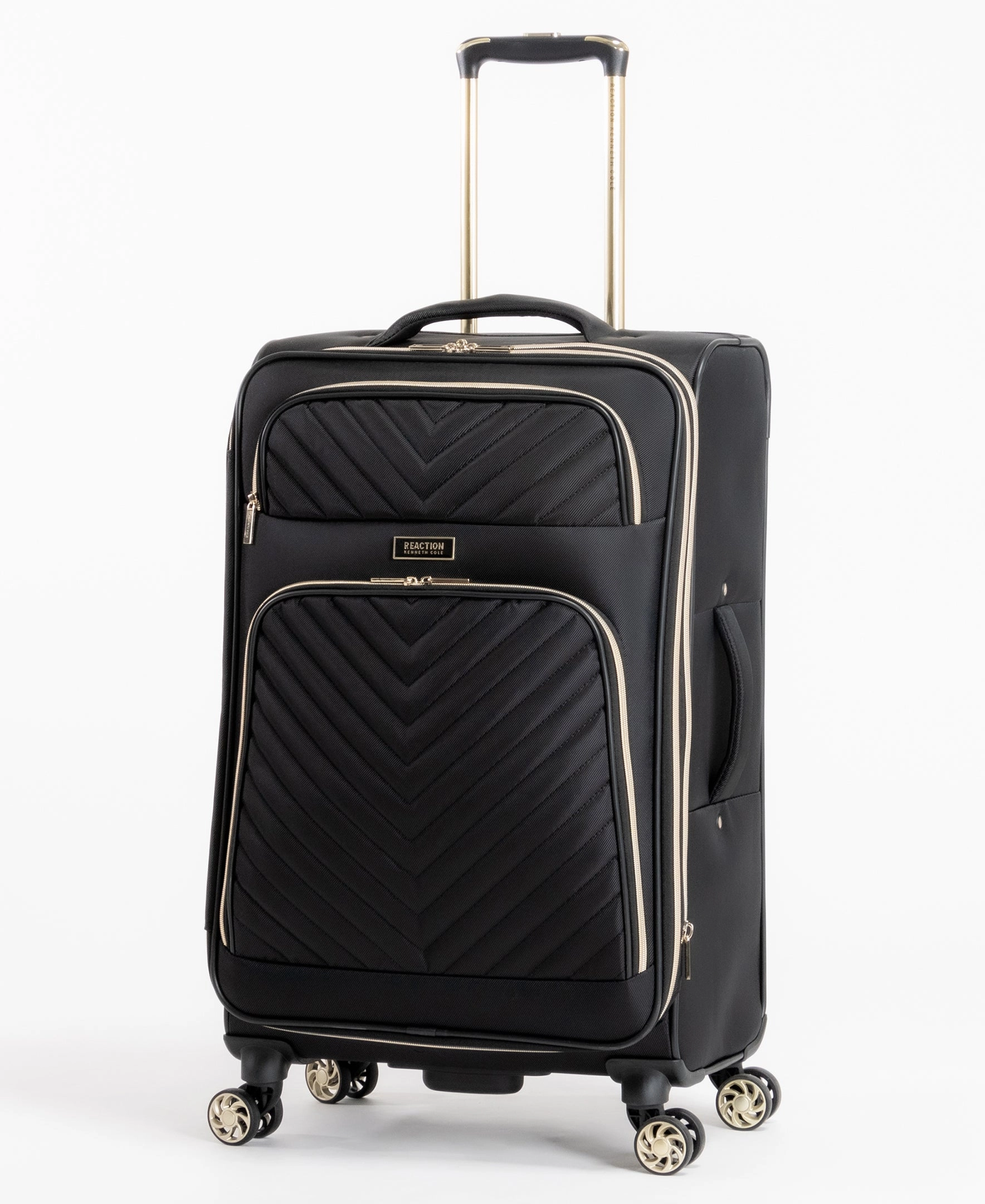 Kenneth Cole Reaction Women's Chelsea Chevron Softside 8-Wheel Spinner Expandable 24'' Checked Luggage