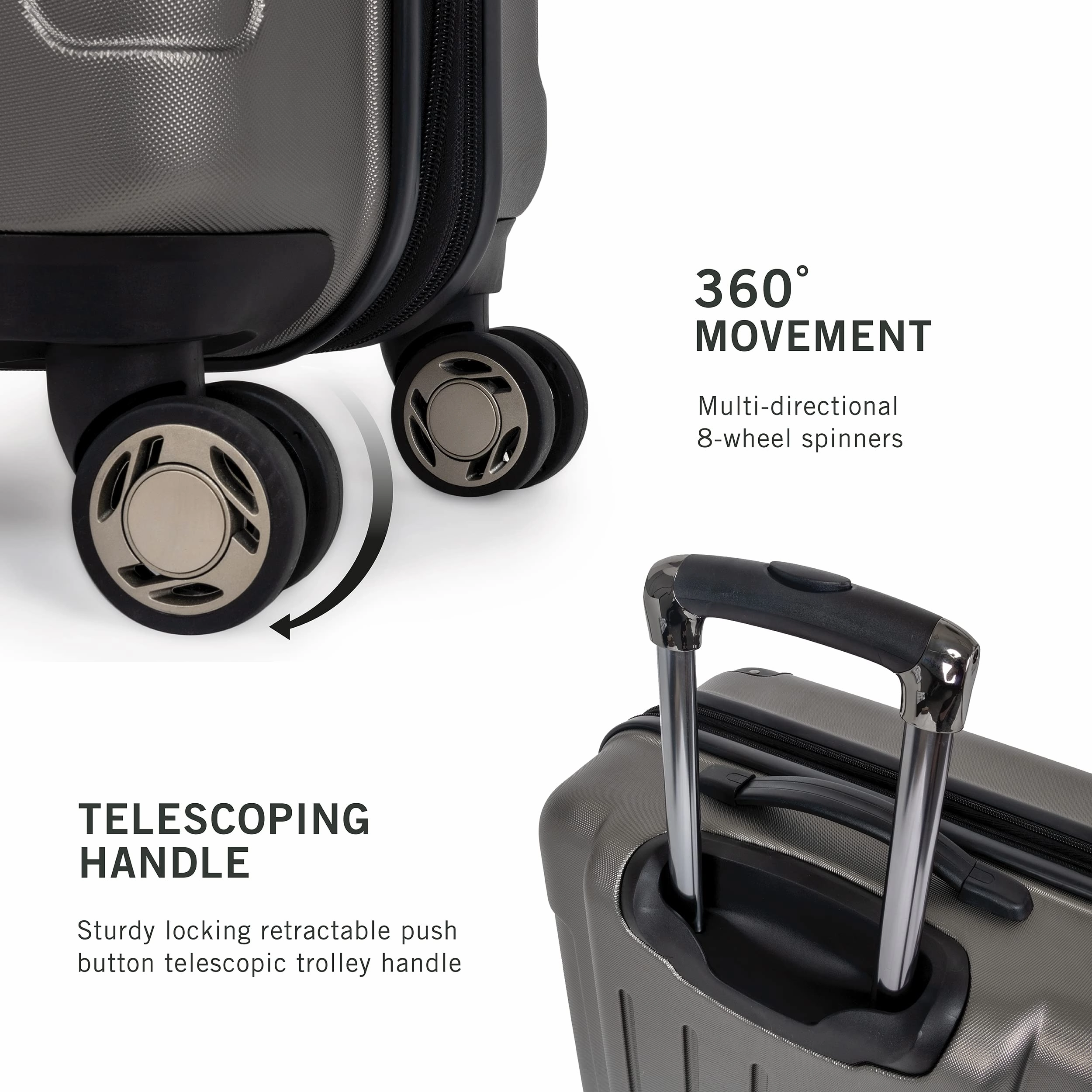 Kenneth Cole Renegade 3 Piece Set (20", 24", & 28") Hardside Expandable Luggage Set