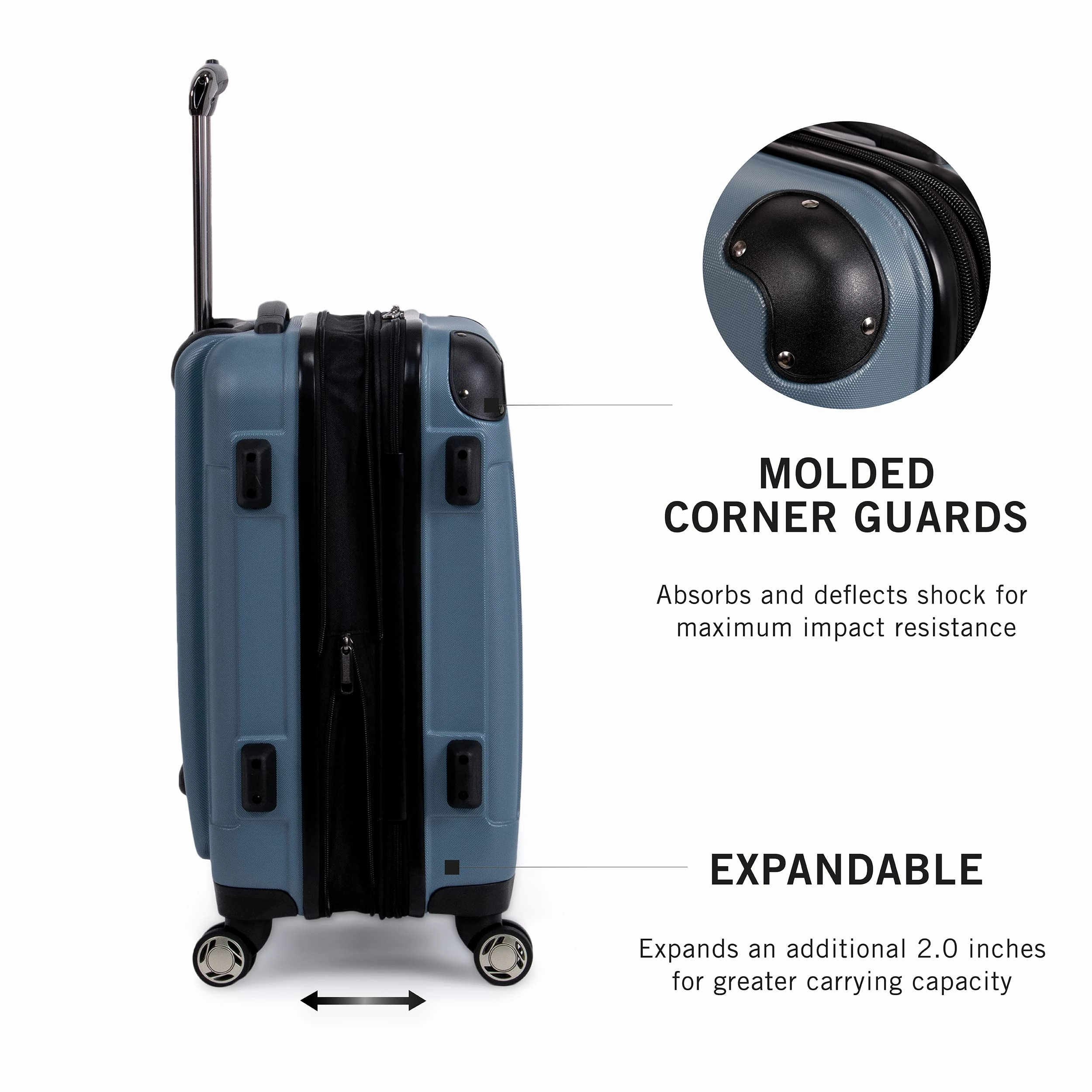 Kenneth Cole Renegade 3 Piece Set (20", 24", & 28") Hardside Expandable Luggage Set