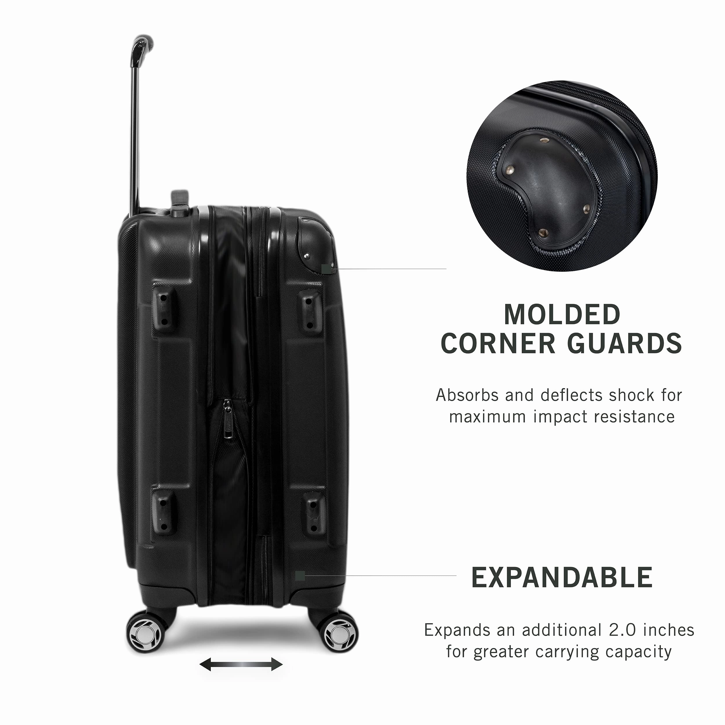 Kenneth Cole Renegade 3 Piece Set (20", 24", & 28") Hardside Expandable Luggage Set