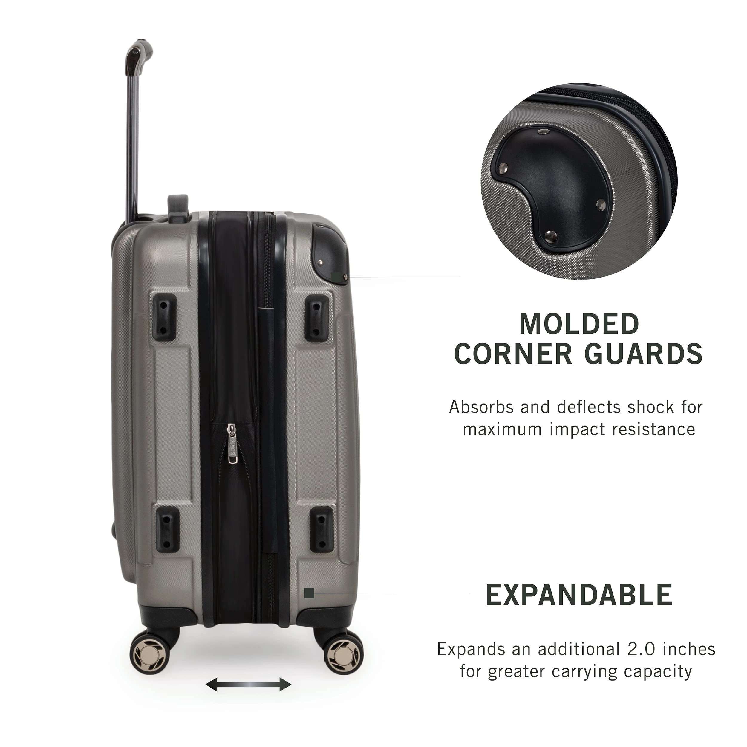 Kenneth Cole Renegade 3 Piece Set (20", 24", & 28") Hardside Expandable Luggage Set