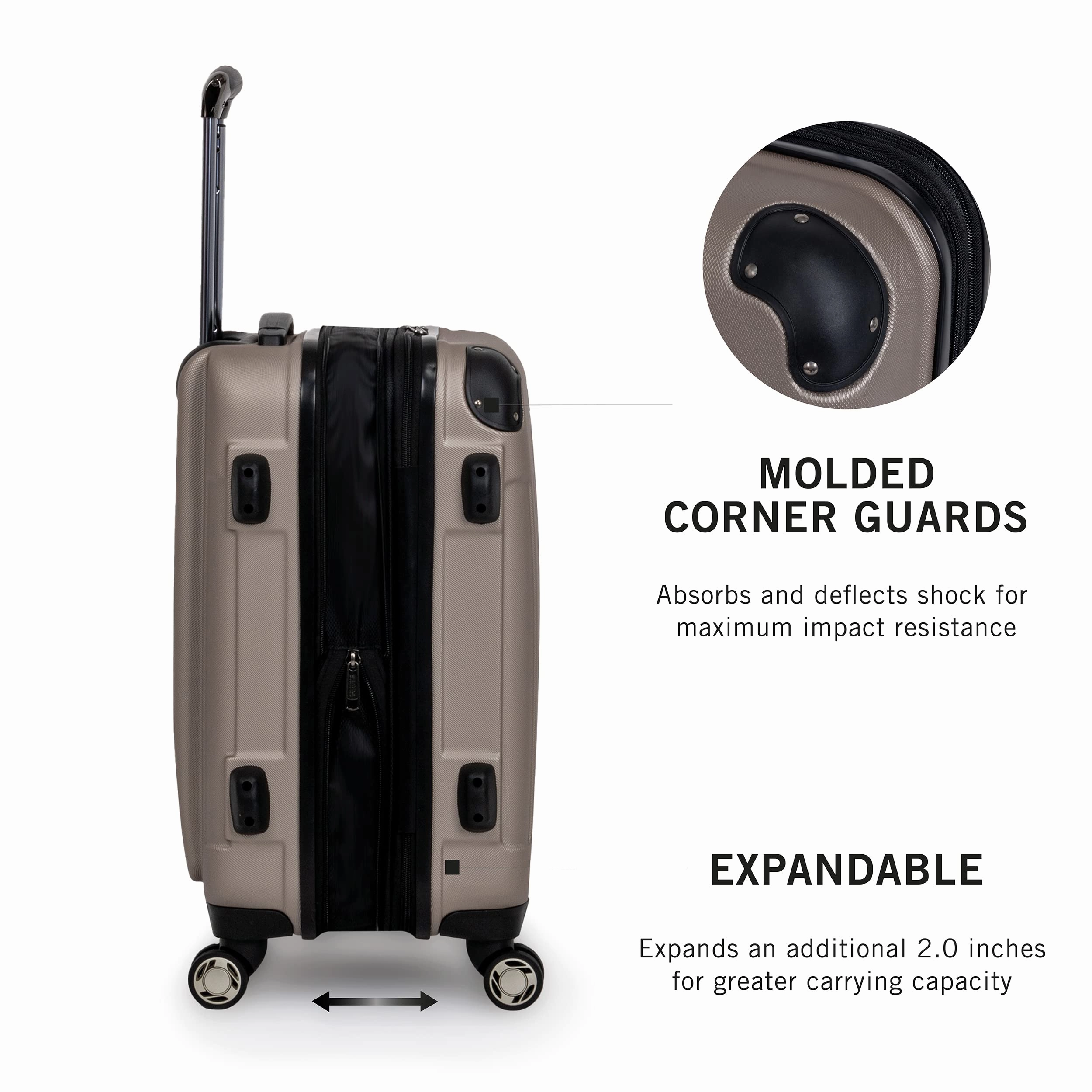 Kenneth Cole Renegade 3 Piece Set (20", 24", & 28") Hardside Expandable Luggage Set