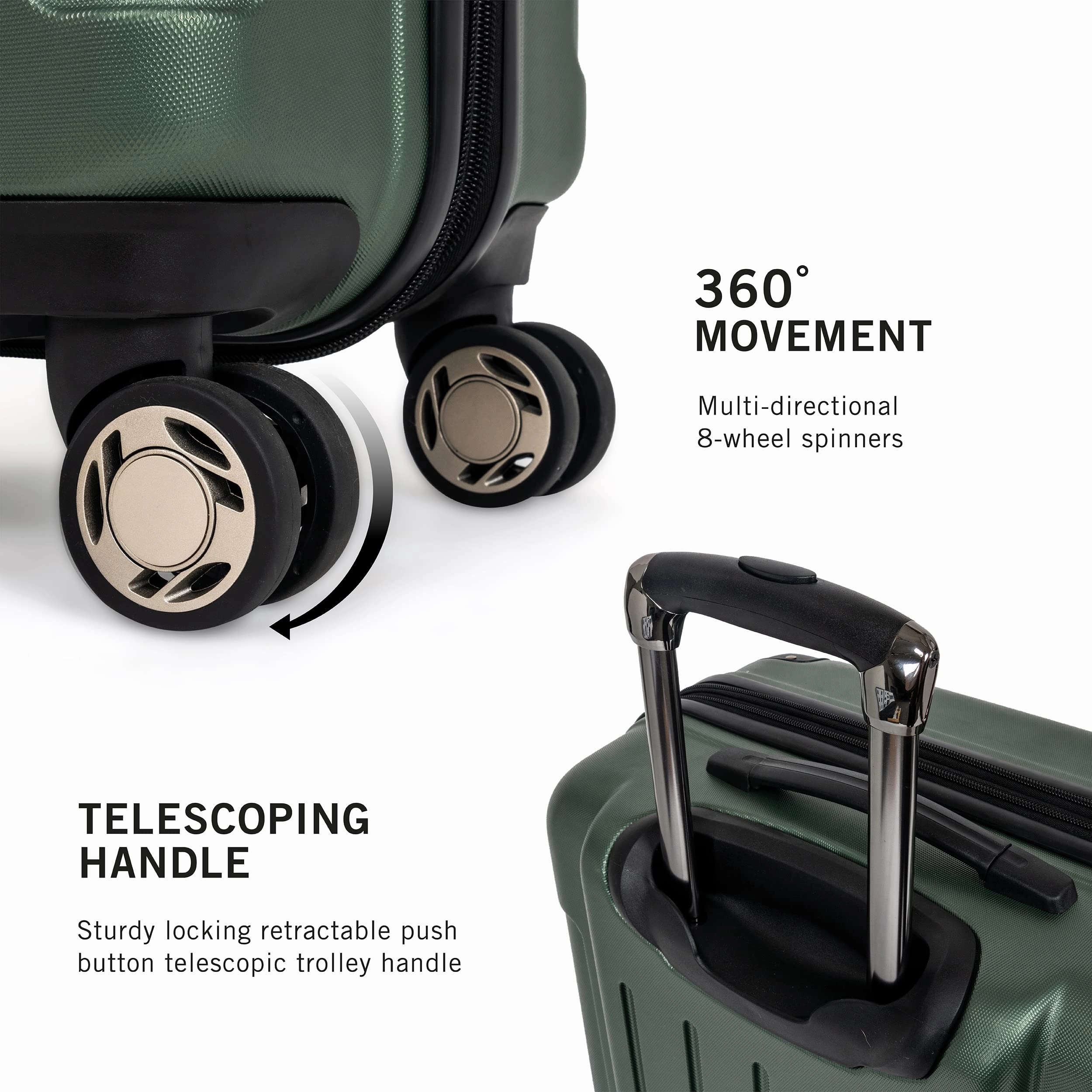 Kenneth Cole Renegade 3 Piece Set (20", 24", & 28") Hardside Expandable Luggage Set