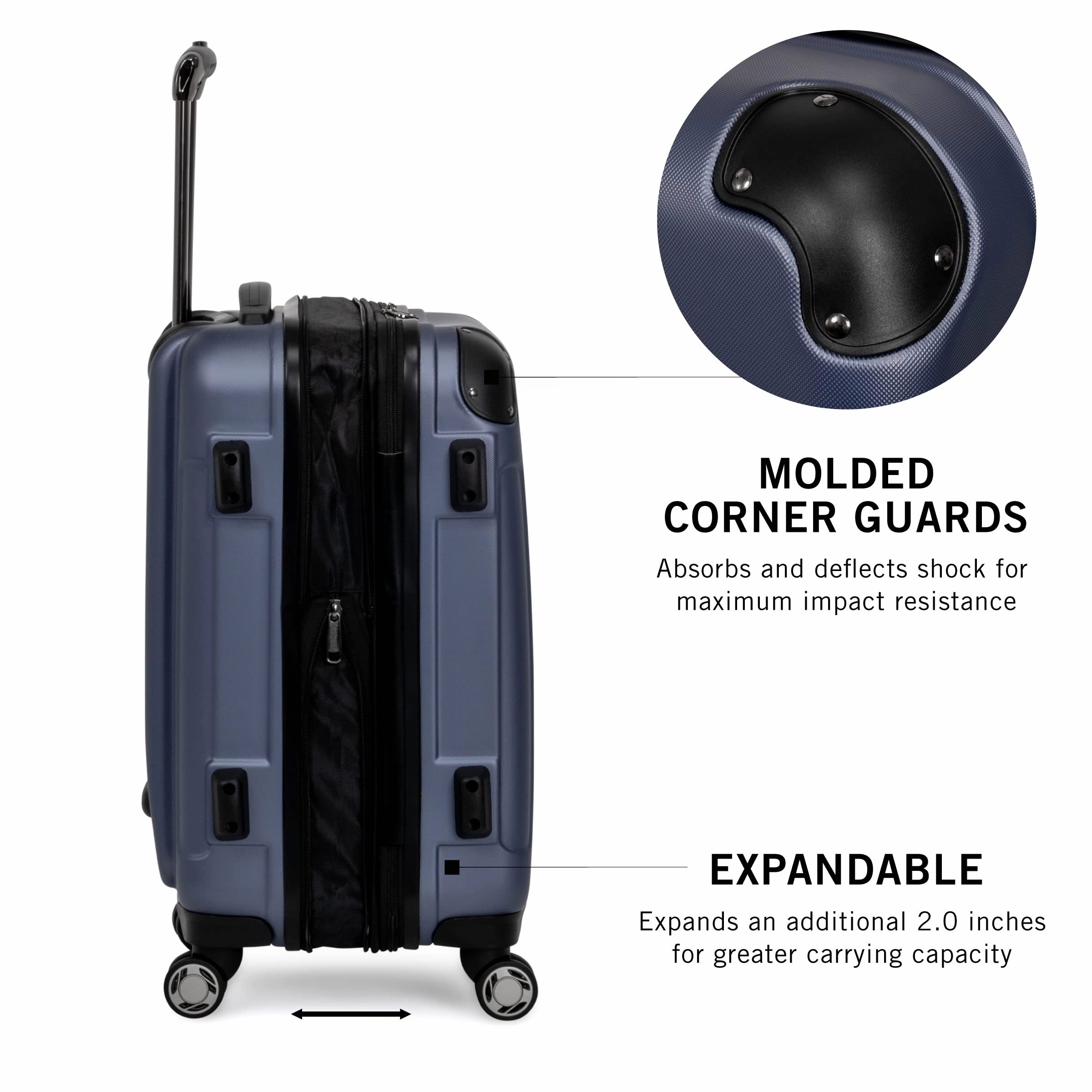 Kenneth Cole Renegade 3 Piece Set (20", 24", & 28") Hardside Expandable Luggage Set