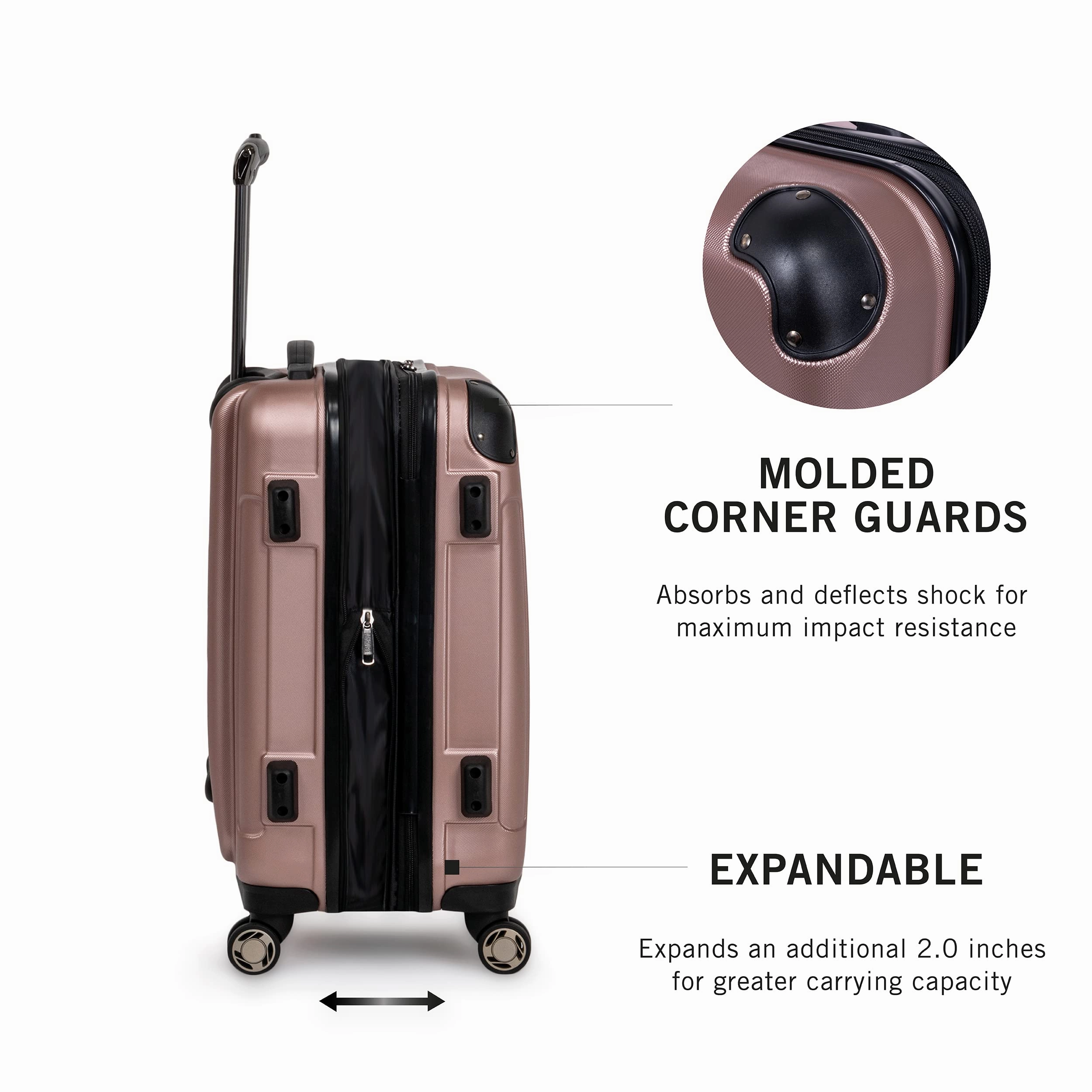 Kenneth Cole Renegade 3 Piece Set (20", 24", & 28") Hardside Expandable Luggage Set