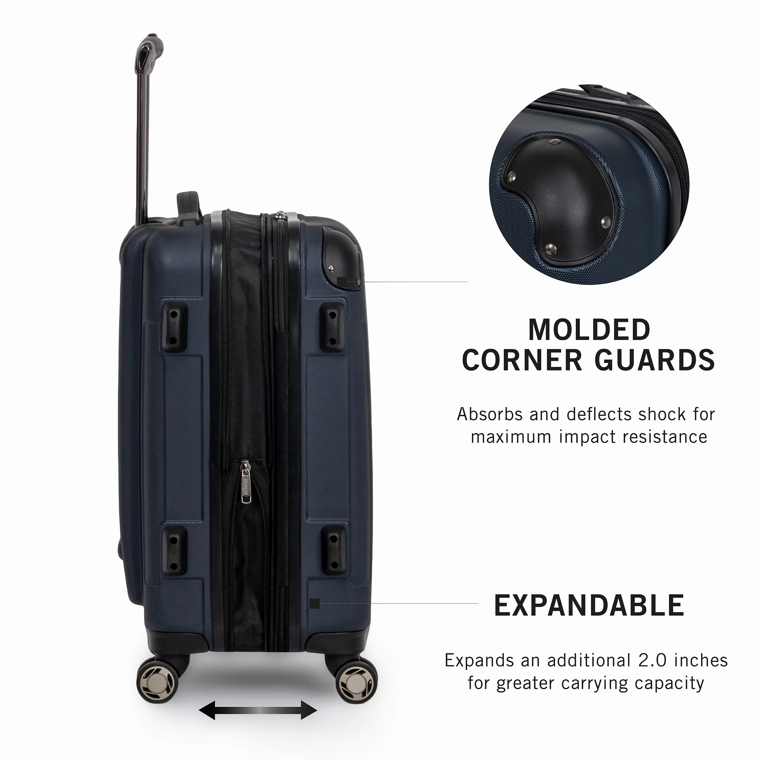 Kenneth Cole Renegade 3 Piece Set (20", 24", & 28") Hardside Expandable Luggage Set