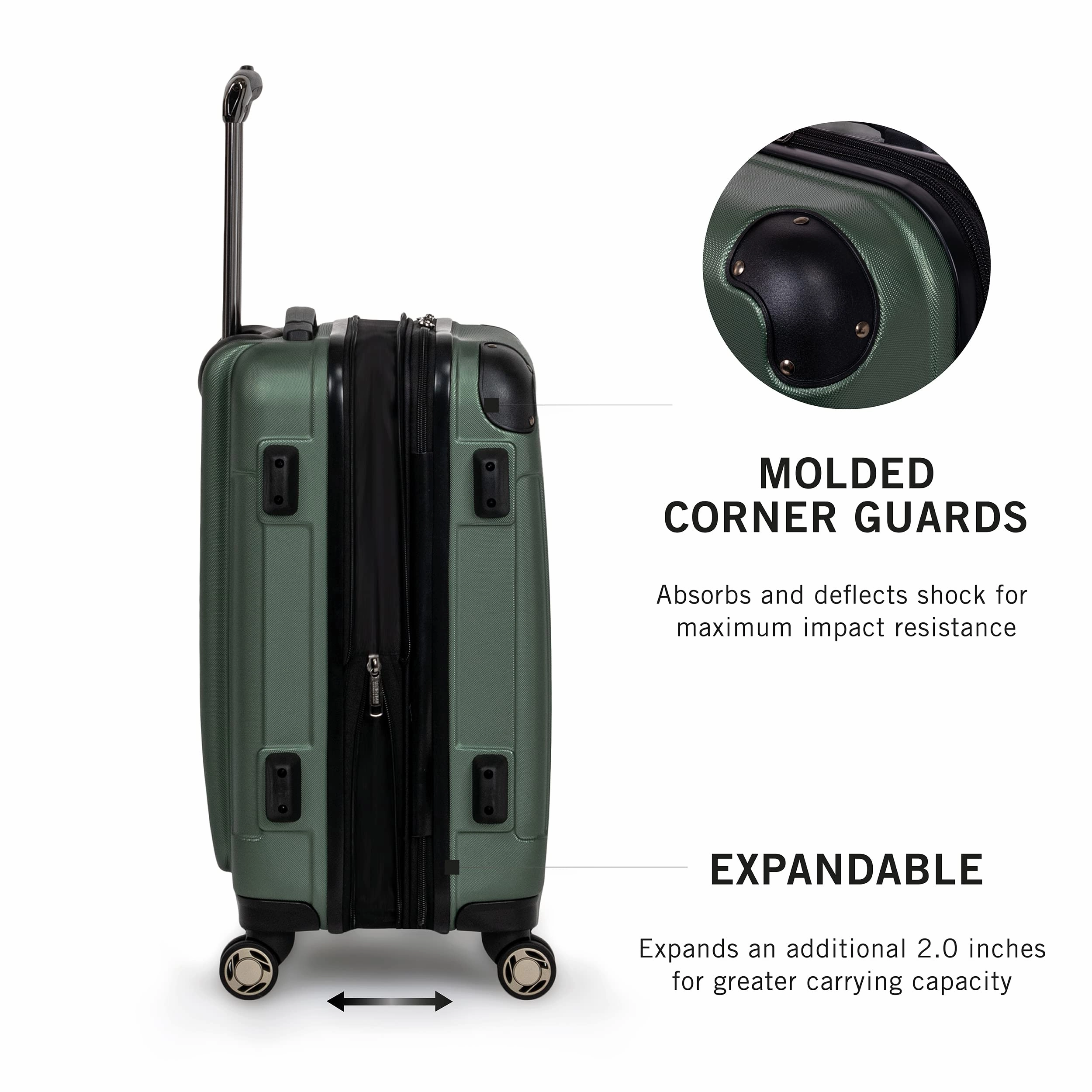 Kenneth Cole Renegade 3 Piece Set (20", 24", & 28") Hardside Expandable Luggage Set