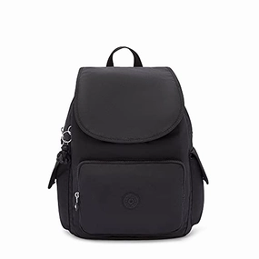Kipling Women's City Pack Medium Backpack, Black Noir, 10.5"L x 14.5"H x 6.75"D