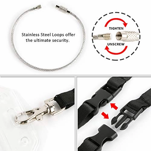 Landisun Cruise Tags Luggage Tag ID Holds with Zip Seal & Steel Loops Thick PVC Bag of 8 Pack.