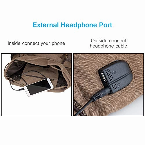 Laptop Backpack with USB Charging Port, P.KU.VDSL Travel Canvas Backpack for Men and Women, College School Bookbag Computer Bag Fits 17 Laptop
