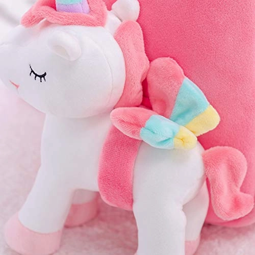 Lazada Unicorn Toddler Backpack with Stuffed Snuggle Toys White 9.5" Aged 2 