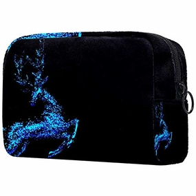 LEVEIS Starlight Deer Makeup Bag Cosmetic Bags Toiletry Travel Organizer for Women, Portable Storage Organzier for Cosmetics, Make Up Tools, Toiletries