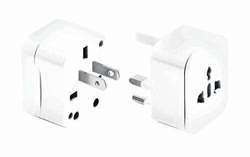 Lewis N Clark Adapter Plug Kit W/ 2.1A Dual Usb Charger, White
