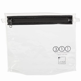 Lewis N. Clark Tsa-Compliant Quart-Sized Carry-On Toiletry Pouch, Clear, One Size