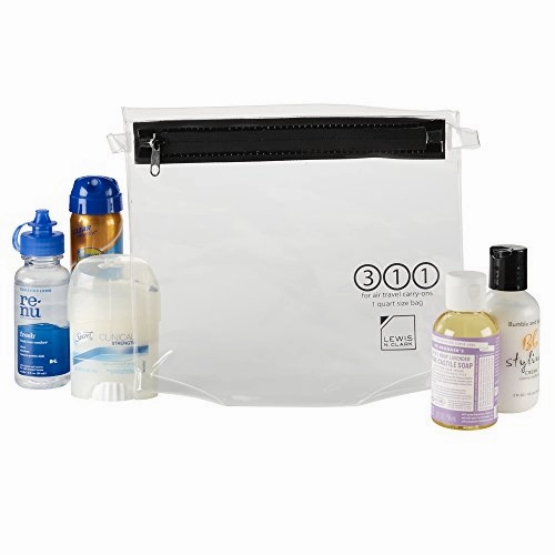 Lewis N. Clark Tsa-Compliant Quart-Sized Carry-On Toiletry Pouch, Clear, One Size