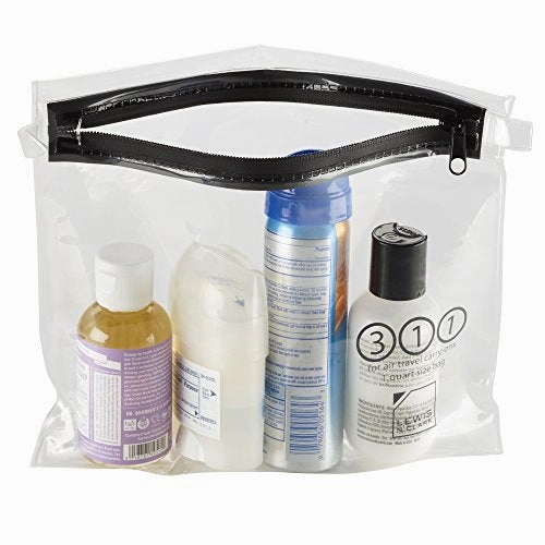 Lewis N. Clark Tsa-Compliant Quart-Sized Carry-On Toiletry Pouch, Clear, One Size
