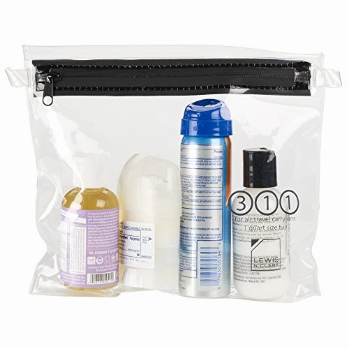 Lewis N. Clark Tsa-Compliant Quart-Sized Carry-On Toiletry Pouch, Clear, One Size