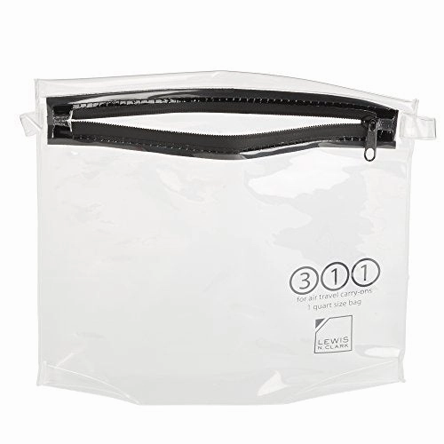 Lewis N. Clark Tsa-Compliant Quart-Sized Carry-On Toiletry Pouch, Clear, One Size