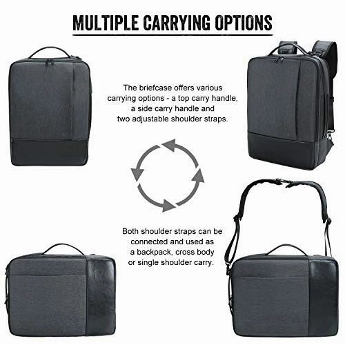Lifewit Convertible 15.6 Inch Laptop Backpack 4 in 1 Travel Busniess Multi-functional Shoulder Briefcase Water Repellent College School Computer Bag