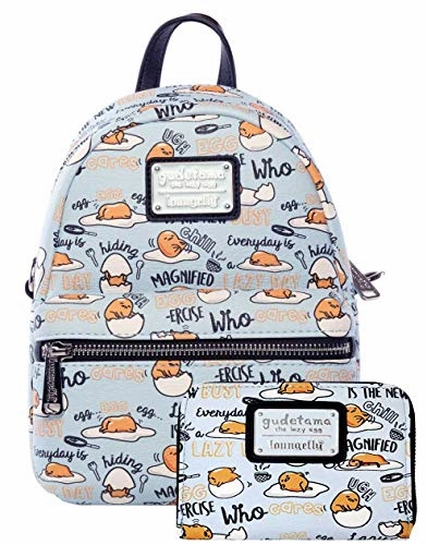 Loungefly Gudetama Faux Leather Mini Backpack Wallet Set
