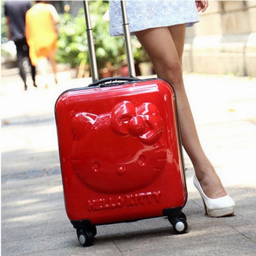 Lovely Hello Kitty Luggage Children Trolley Travel Bag 18 Inch Cartoon Kids Suitcases Hello Kitty