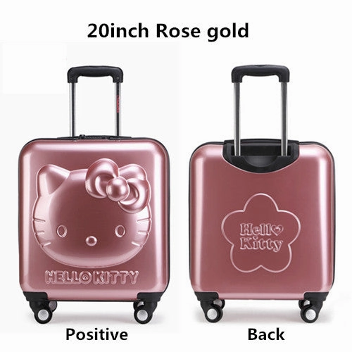Lovely Hello Kitty Luggage Children Trolley Travel Bag 18 Inch Cartoon Kids Suitcases Hello Kitty