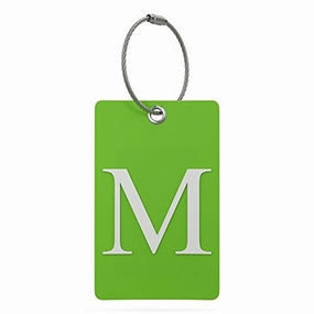 Luggage Tag Initial  Fully Bendable Tag W/ Stainless Steel Loop (Letter M)