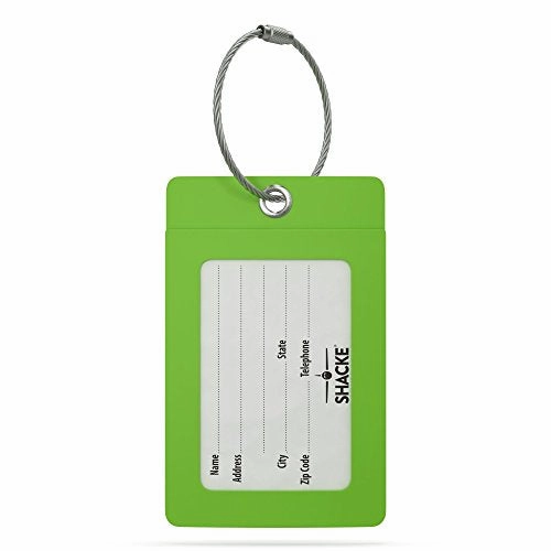 Luggage Tag Initial  Fully Bendable Tag W/ Stainless Steel Loop (Letter M)
