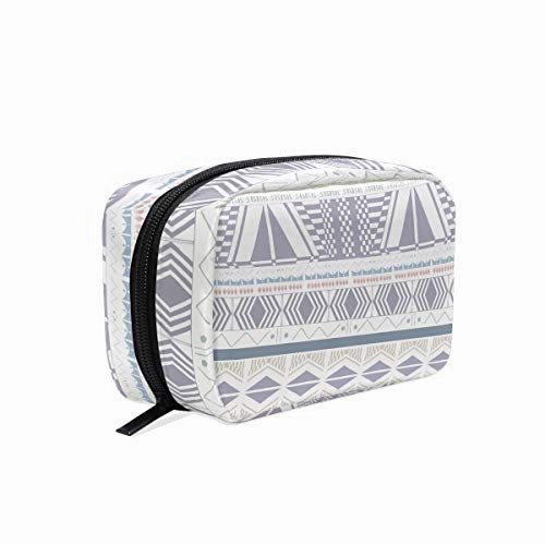 Makeup Bag Aztec Pattern Drawings Girls Travel Cosmetic Bag Womens Toiletry Organizer