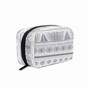 Makeup Bag Aztec Pattern Drawings Girls Travel Cosmetic Bag Womens Toiletry Organizer