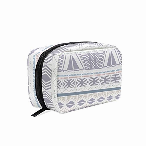 Makeup Bag Aztec Pattern Drawings Girls Travel Cosmetic Bag Womens Toiletry Organizer
