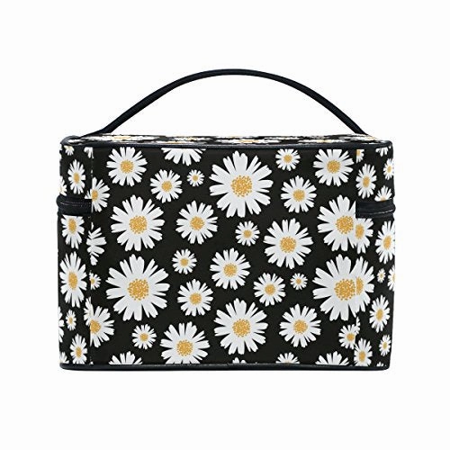 Makeup Bag Vintage Fresh Daisy Travel Cosmetic Bags Organizer Train Case Toiletry Make Up Pouch