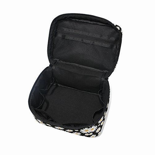 Makeup Bag Vintage Fresh Daisy Travel Cosmetic Bags Organizer Train Case Toiletry Make Up Pouch