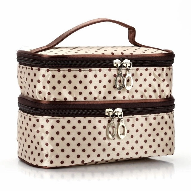 Makeup Pouch Toiletry Cosmetics Bag Han Edition Double Makeup Baoxiaobo Dot Dot Makeup Bag Handbag