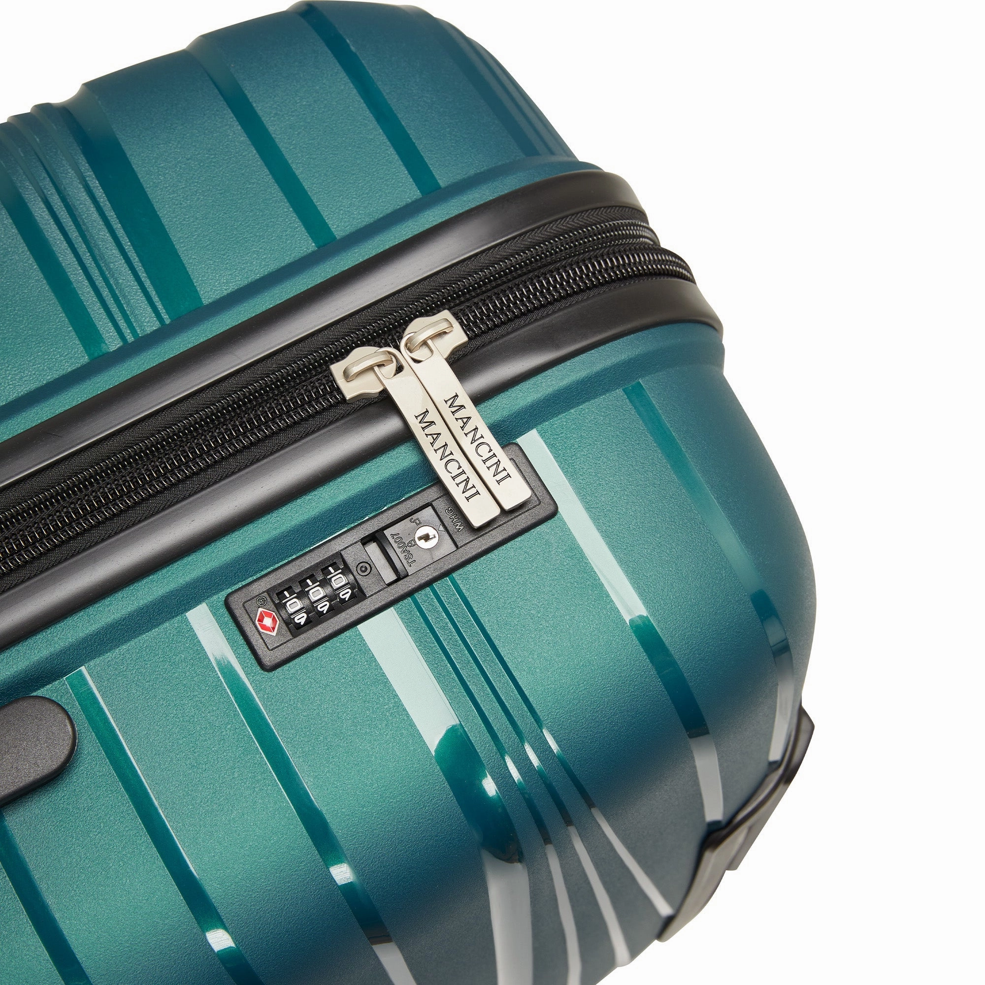 Mancini Bermuda Collection Polypropylene Spinner Luggage 2-Piece Set (Carry-On & Large)