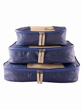 Mancini Leather Goods Pack'Em In Travel Packing Cubes (Blue)