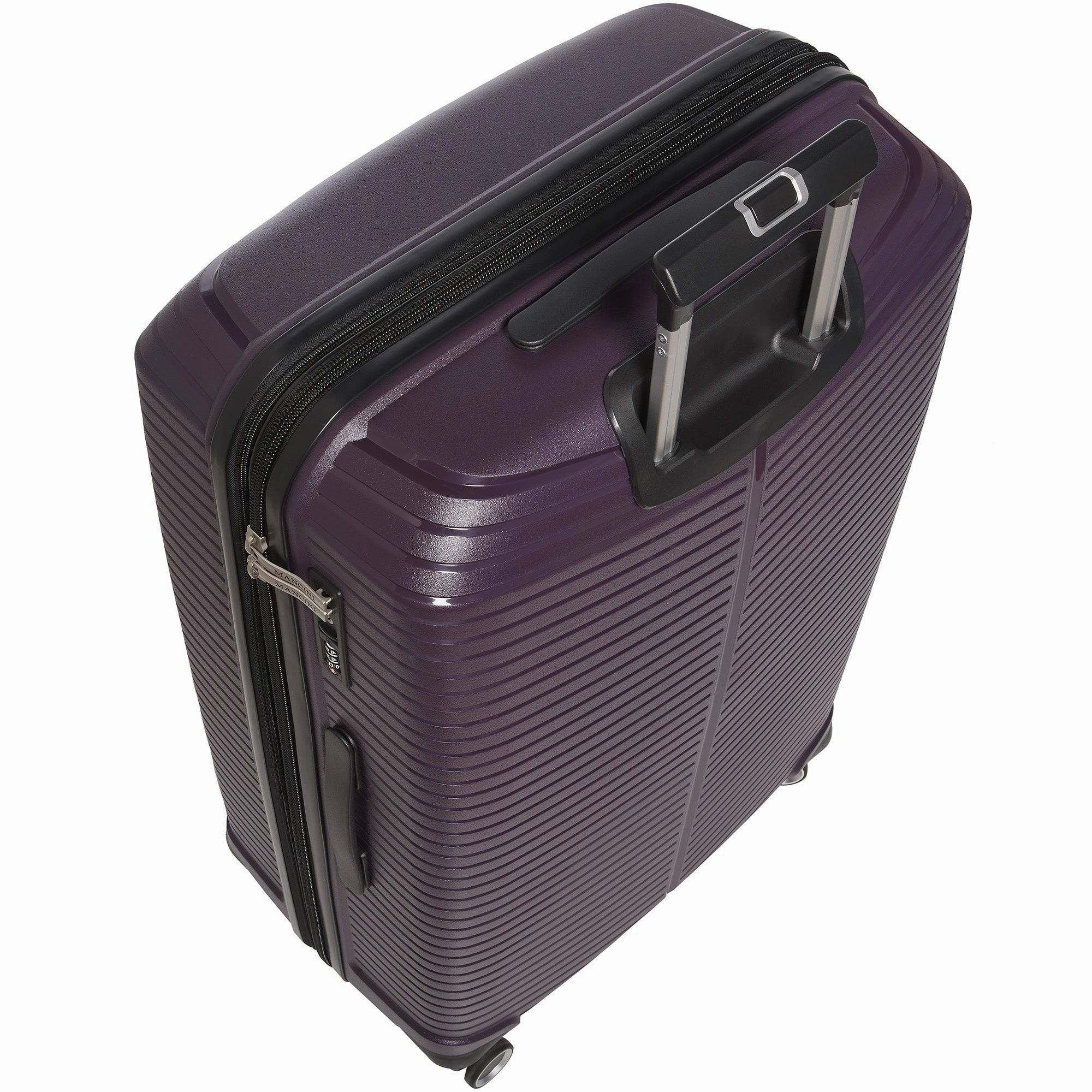 Mancini St. Lucia Collection Polypropylene Spinner Luggage 2-Piece Set (Carry-On & Large)