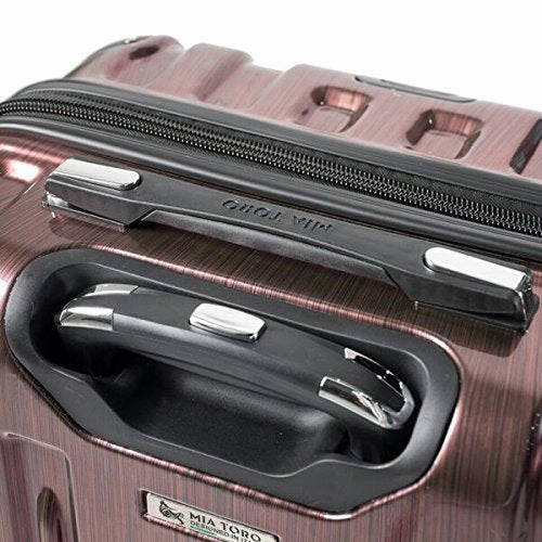 Mia Toro Italy Lustro Hardside Spinner Carry-On, Gold