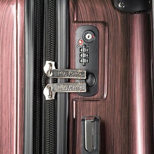Mia Toro Italy Lustro Hardside Spinner Carry-On, Gold
