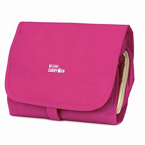 Miami CarryOn 3 in 1 Toiletry Bag - Foldable Hanging Toiletry Bag (Pink)