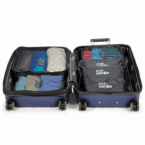 Miami CarryOn Set of 6 Packing Cubes, Luggage Organizer - 3 Cubes   3 Pouches