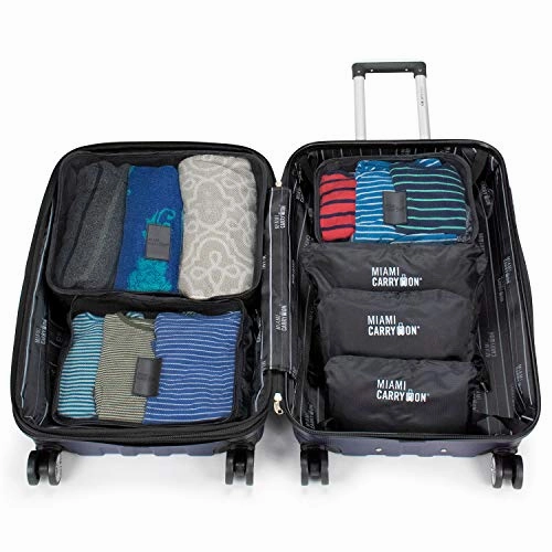 Miami CarryOn Set of 6 Packing Cubes, Luggage Organizer - 3 Cubes   3 Pouches