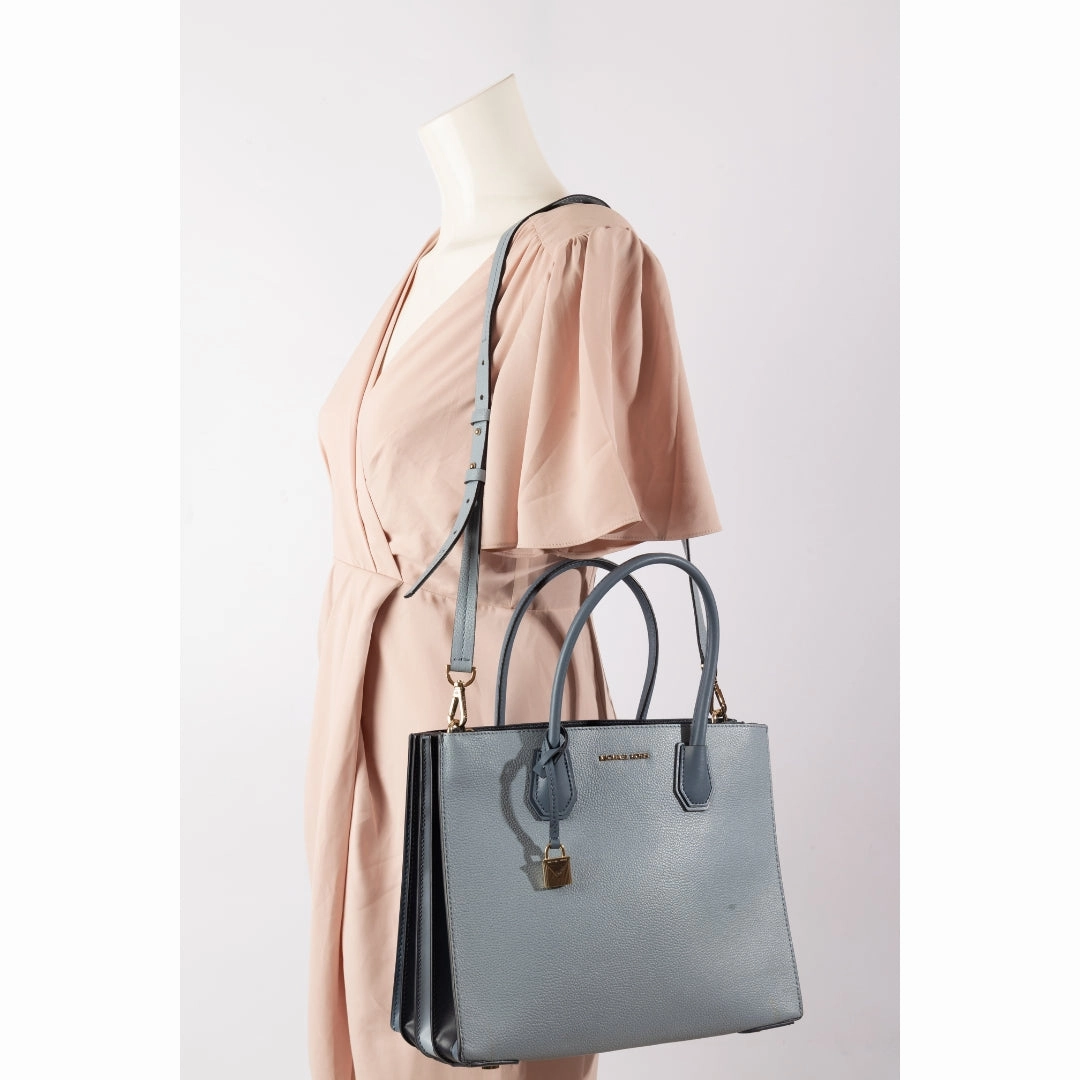Michael Kors Mercer Pebbled Leather Accordion Tote Bag