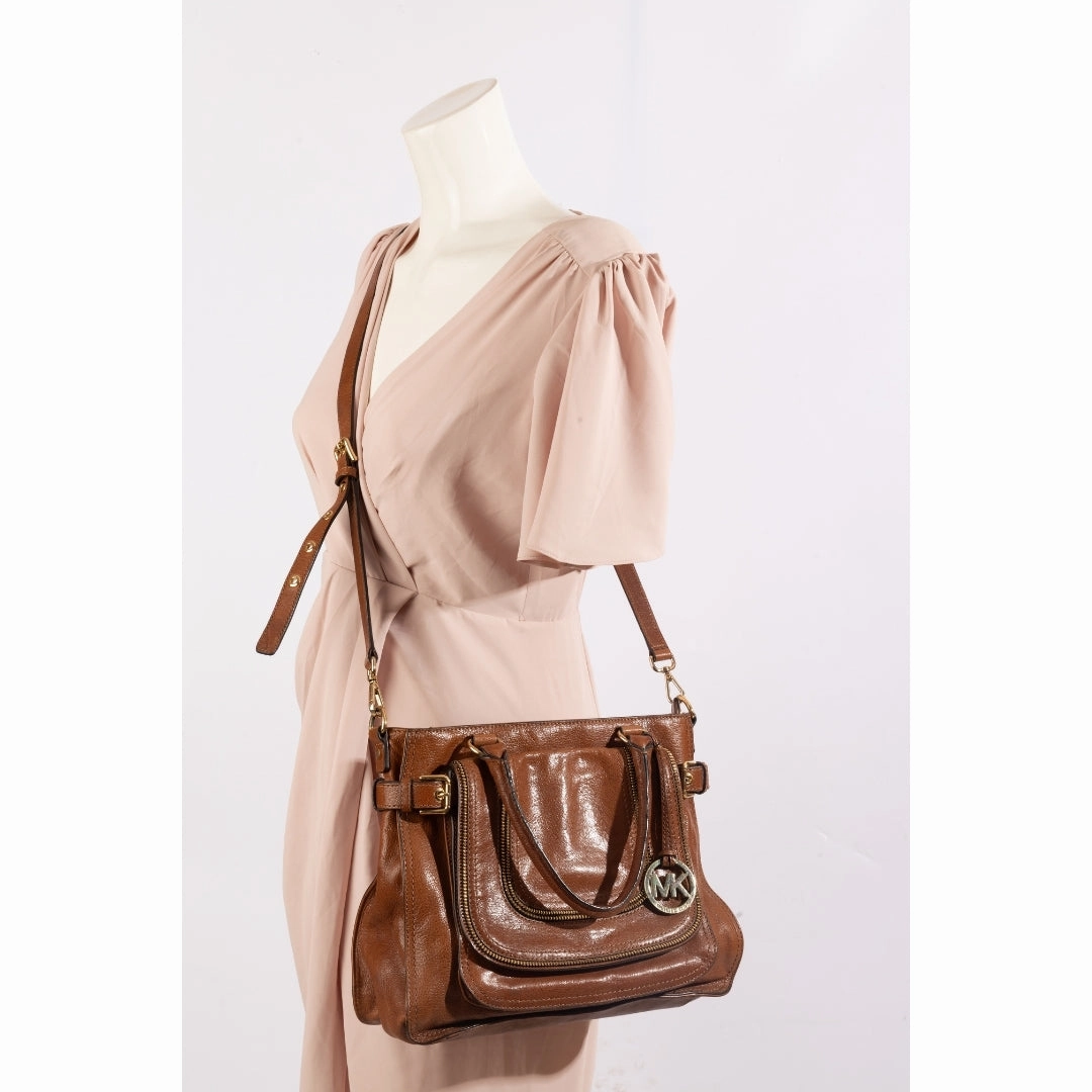 Michael Kors Naomi Dark Dune Tan Satchel