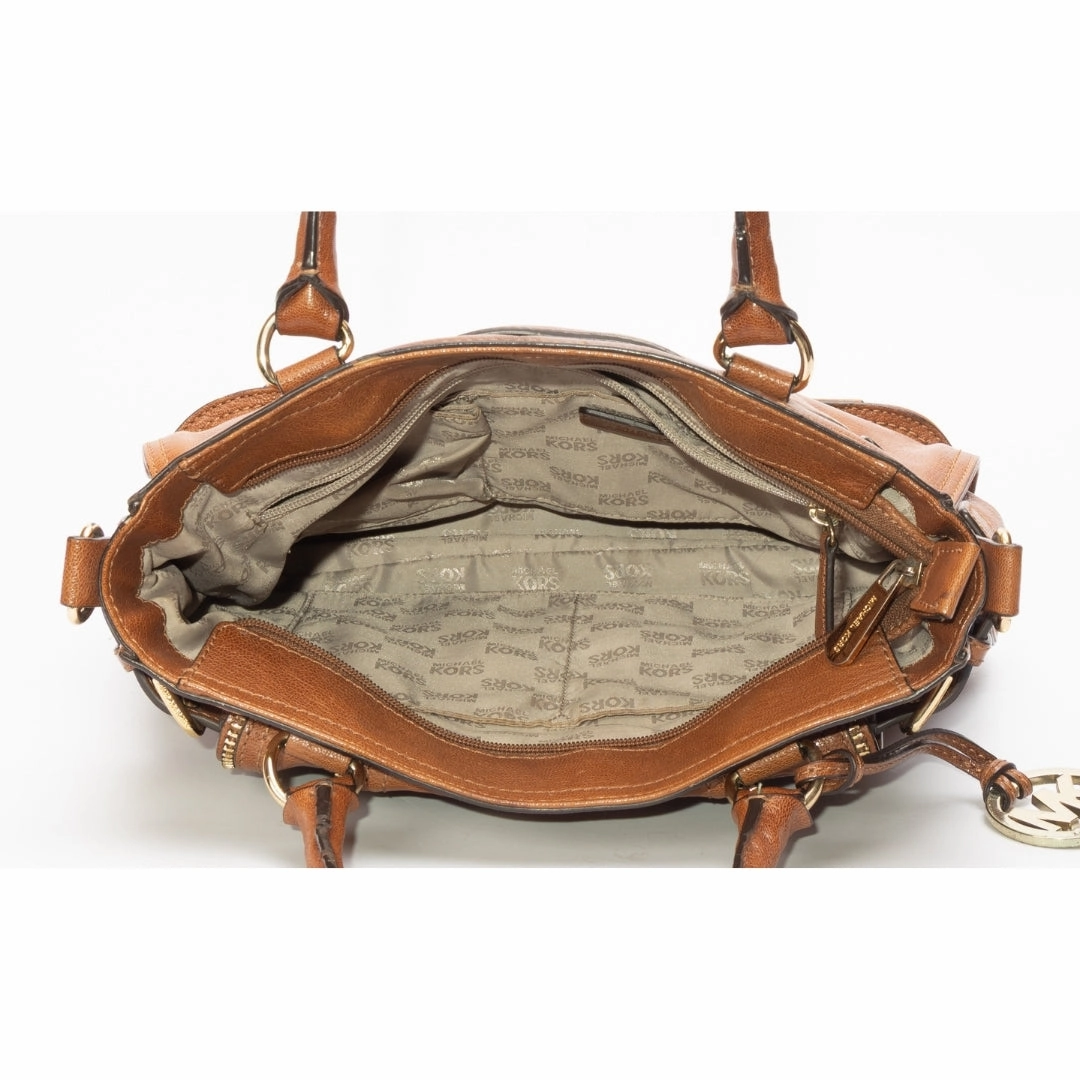 Michael Kors Naomi Dark Dune Tan Satchel