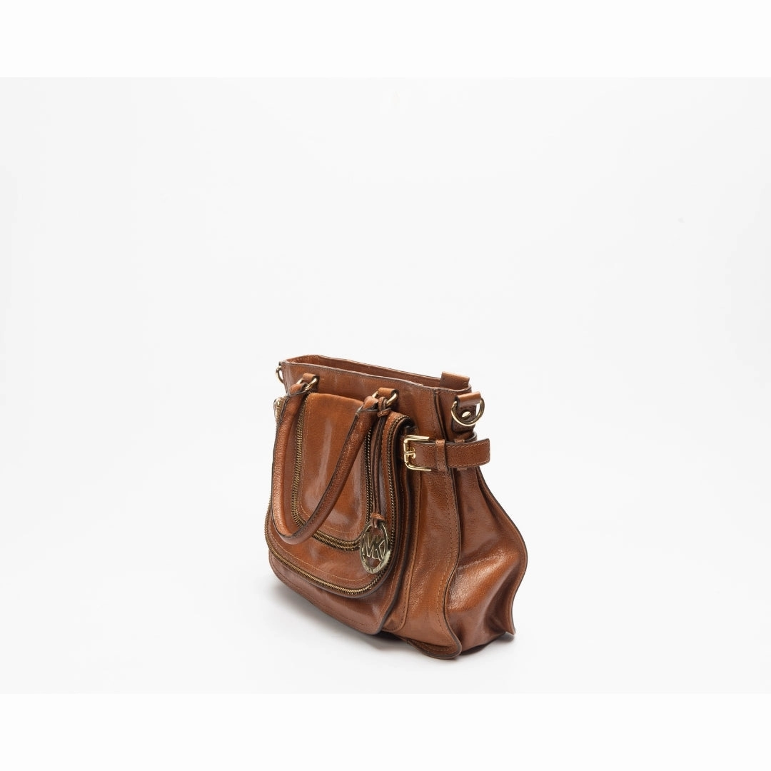 Michael Kors Naomi Dark Dune Tan Satchel