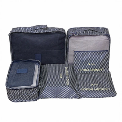 Mihawk 6Pcs/set Packing Cube Travel Bags Portable Large Capacity Clothing Sorting Organizer Luggage