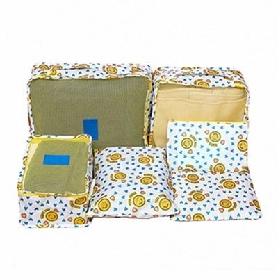 Mihawk  6Pcs/set Portable Packing Cube Travel Bags Women Clothes Cosmetic Sorting Storage Pouch
