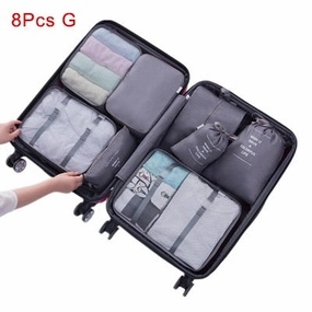Mihawk Travel Bags Sets Waterproof Packing Cube Portable Clothing Sorting Organizer Luggage Tote