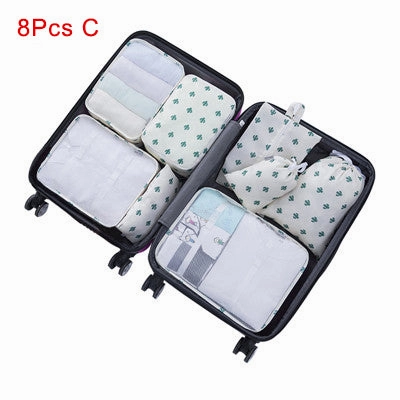 Mihawk Travel Bags Sets Waterproof Packing Cube Portable Clothing Sorting Organizer Luggage Tote